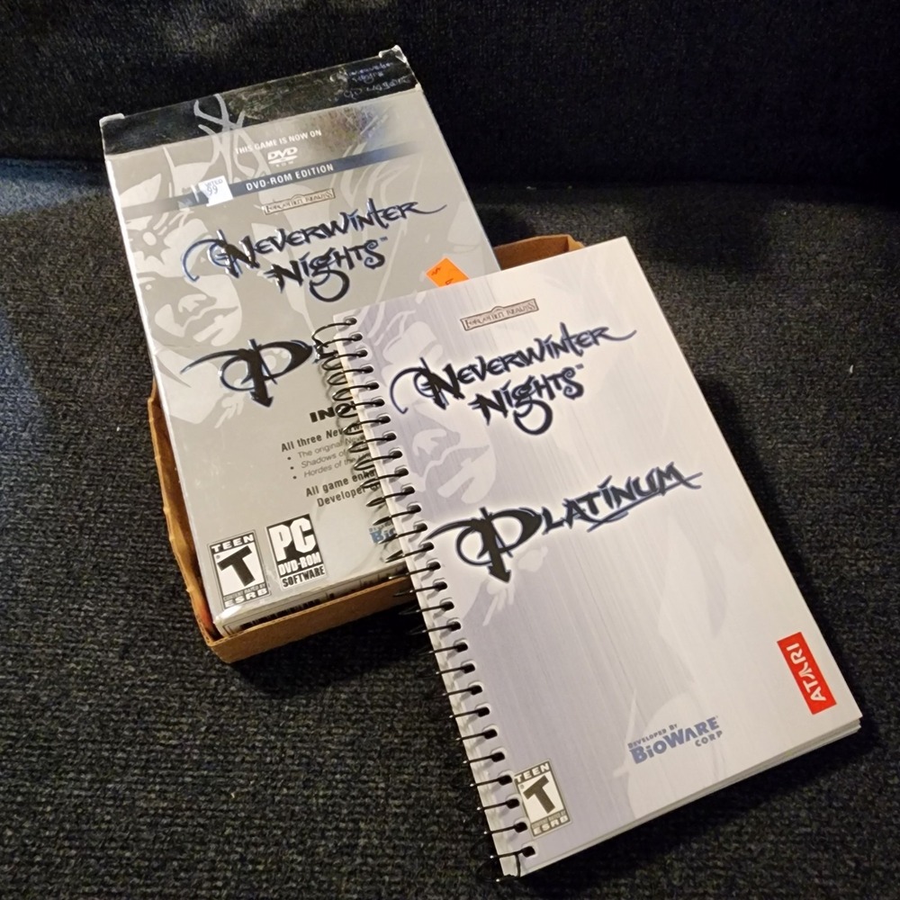 Neverwinter Nights: Platinum -- DVD Edition (PC,‎ 2004) Case And Booklet ONLY